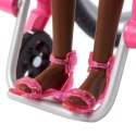 LALKA BARBIE FASHIONISTAS - LALKA NA WÓZKU INWALIDZKIM STRÓJ W SERCA