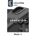 CASE ETUI IPHONE 15 Z POWŁOKĄ MICROBAN CELLULARLINE CZARNY