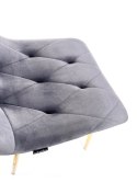 Krzesło tapicerowane BORGO VELVET DARK GREY II GATUNEK