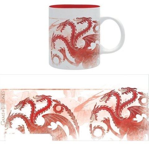 CERAMICZNY KUBEK GRA O TRON RED DRAGON 320 ML TARGARYEN GAME OF THRONES