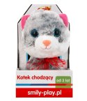 MASKOTKA INTERAKTYWNA KOTEK CHODZĄCY SZARY SMILY PLAY