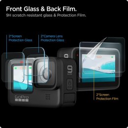 Spigen Glas.TR Slim + Film 2-Set - Zestaw szkieł i folii do GoPro Hero 12 / 11 / 10 / 9 (2 zestawy)
