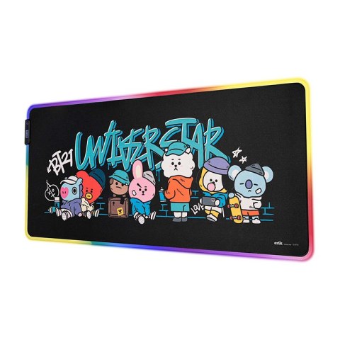 ŚWIECĄCA MATA GAMINGOWA NA BIURKO LED XXL 90x40 CM LINE FRIENDS BT21