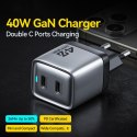 ŁADOWARKA SIECIOWA 2X USB-C SUPER FAST CHARGER GAN 40W KOSTKA