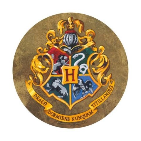 OKRĄGŁA PODKŁADKA POD MYSZ HARRY POTTER HOGWARTS DOMY HERBY 21,5 CM