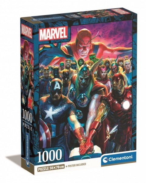 Puzzle 1000 elementów Compact Marvel The Avengers