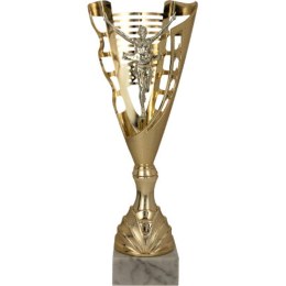 Puchar plastikowy złoto-srebrny biegi 4184A
