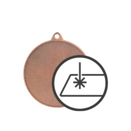 Medal brązowy ogólny z miejscem na emblemat 50 mm - medal stalowy z grawerowaniem na laminacie