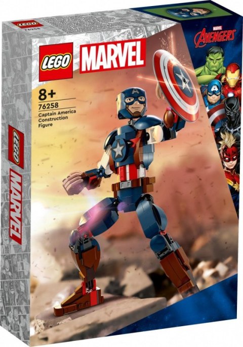 Klocki Super Heroes 76258 Marvel Figurka Kapitana Ameryki do zbudowania