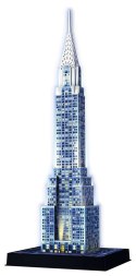 Puzzle 3D Budynki Nocą Wieżowiec Chrystler