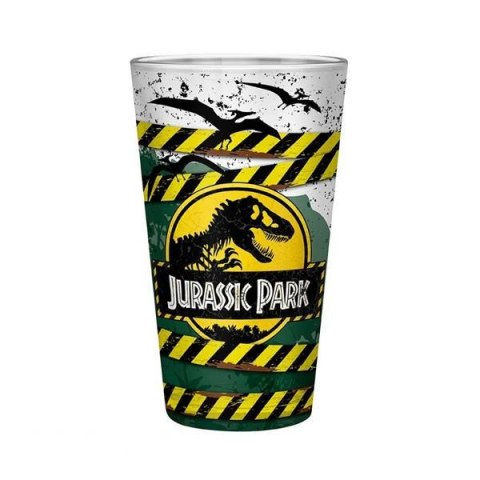 SZKLANKA Z MOTYWEM JURASSIC PARK - DANGER HIGH VOLTAGE 400 ML DINOZAUR