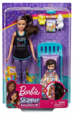 Lalka Barbie Opiekunka Zestaw Lalki Czas na sen