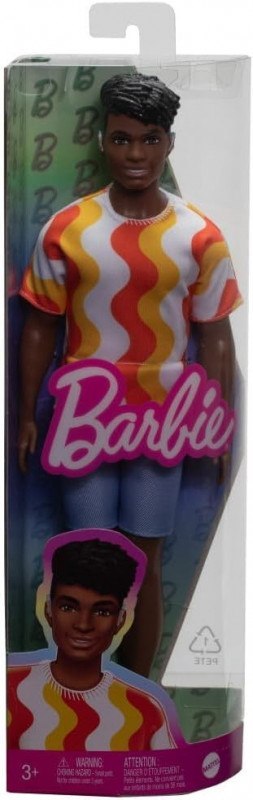 Lalka Barbie Stylowy Ken, masywna sylwetka, aparat słuchowy