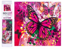 Diamentowa mozaika - Motyle różowe