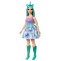 Lalka Barbie Jednorożec, fioletowo-turkusowy strój