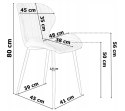 NOWOCZESNE KRZESŁO WELUROWE ZŁOTE NOGI SALON JADALNIA BIURO -  SZARE