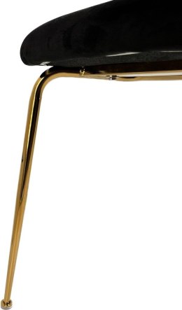 Krzesło tapicerowane CAMILA BEIGE VELVET GOLD