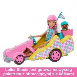 Lalka Barbie Stacie i pojazd filmowy Gokart