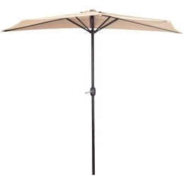 Parasol ogrodowy pół-parasol ścienny na taras 2,7m beżowy