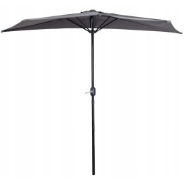 Parasol ogrodowy pół-parasol ścienny na taras 2,7m szary
