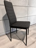 Krzesło tapicerowane zestaw 4 VALVA LINE FABRIC BLACK