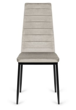 Krzesło tapicerowane zestaw 4 VALVA LINE VELVET GREY