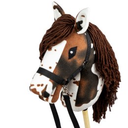 Skippi Hobby Horse - w plamy - brązowe plamki - koń na kiju - kantar