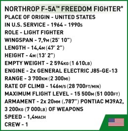 Klocki Northrop F-5A Freedom Fighter