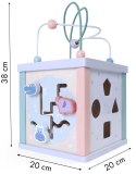 DREWNIANA KOSTKA EDUKACYJNA DLA DZIECI SORTER MULA ZEGAR ECOTOYS