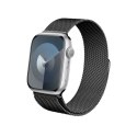 Crong Milano Steel - Pasek ze stali nierdzewnej do Apple Watch 42/44/45/49 mm (grafitowy)