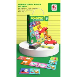 WOOPIE Gra Edukacyjna Transport Zwierzęta Puzzle Domino Montessori