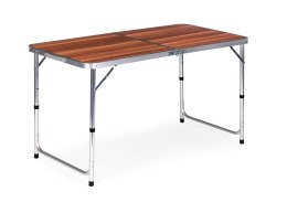 Zestaw stolik turystyczny stół składany dodatkowo 4 krzesła brązowy