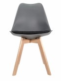 Krzesło skandynawskie OUTLET MONZA DARK GREY - Black Fabric II