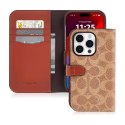 Coach Folio Signature C Case - Etui 2w1 z klapką iPhone 15 Pro (Tan)