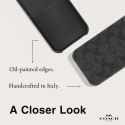 Coach Slim Wrap Signature C Case -  Etui iPhone 15 Pro (Charcoal)