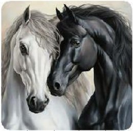Diamentowa mozaika - Dwa konie