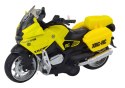 Motocykl Sportowy z Napędem Frykcyjnym 3 Wzory Żółty Pomarańczowy Biały
