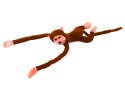 Maskotka Pluszowa Małpka z Dźwiękiem Ciemno Brązowa 60 cm