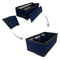 BLUE niebieski organizer do szuflady 3 przegrody 30,5x15,5x10cm