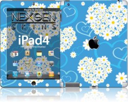 ZESTAW SKÓREK NA OBUDOWĘ 3D iPad 2/3/4 (Hearts and Daisies 3D)
