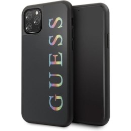 Guess Double Layer Glitter Case Logo Multicolor - Etui iPhone 11 Pro Max (Black/Multicolor)