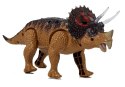 DINOZAUR FIGURKA ŻÓŁTY TRICERATOPS NA BATERIE