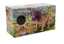 DINOZAUR FIGURKA ŻÓŁTY TRICERATOPS NA BATERIE