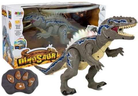 DINOZAUR NA BATERIE TYRANOZAUR REX STEROWANY SZARY