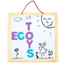 DREWNIANA TABLICA ECOTOYS 3w1 MAGNETYCZNA KREDOWA