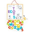 DREWNIANA TABLICA ECOTOYS 3w1 MAGNETYCZNA KREDOWA