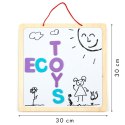 DREWNIANA TABLICA ECOTOYS 3w1 MAGNETYCZNA KREDOWA