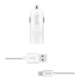 BUDI - ŁADOWARKA SAMOCHODOWA USB + KABEL LIGHTNING