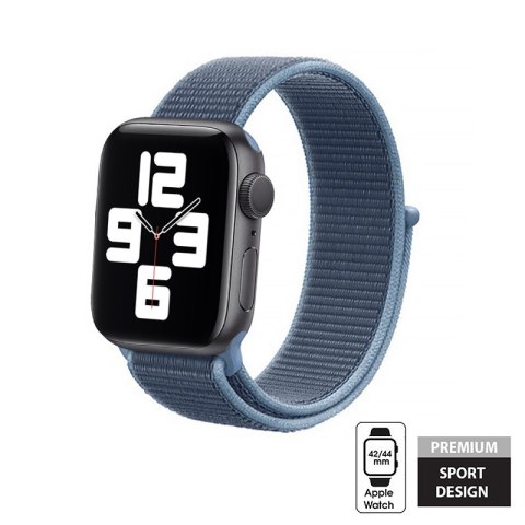 PASEK SPORTOWY APPLE WATCH CRONG NYLON 42/44 NIEBIESKI